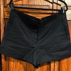 J. Crew Factory Navy Linen Ruffled Shorts
